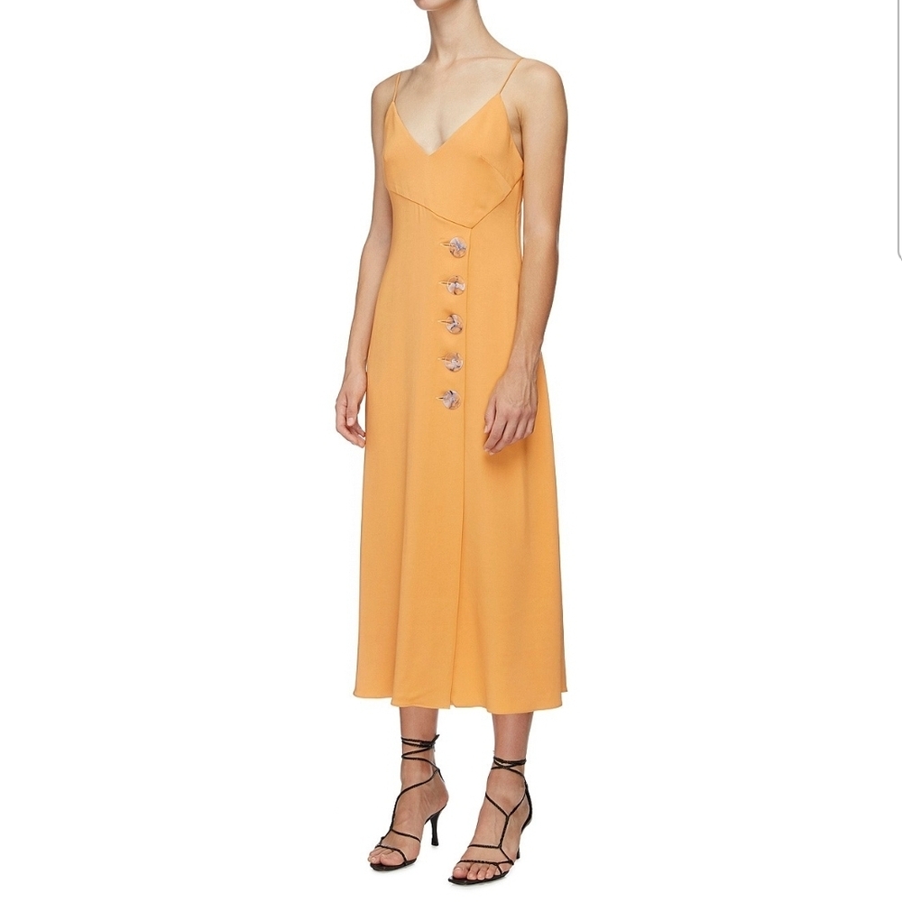 Christopher Esber Back Tie Resin Split Midi Dress